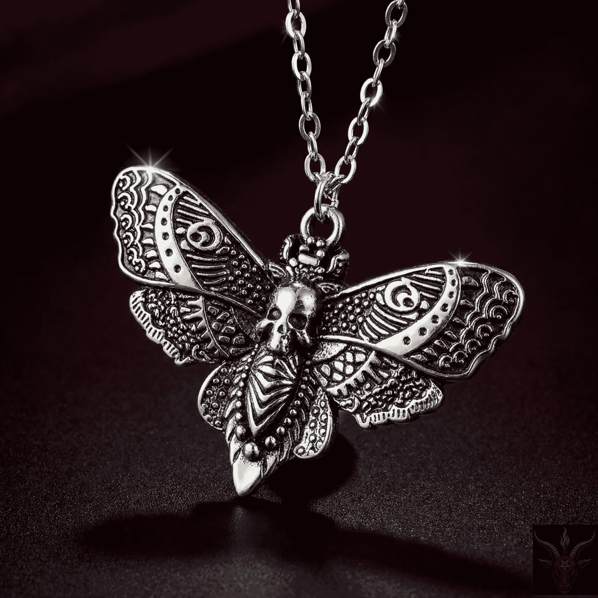 Skull Moth Necklace