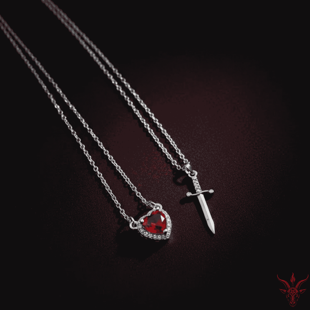 Heart and Sword Necklace