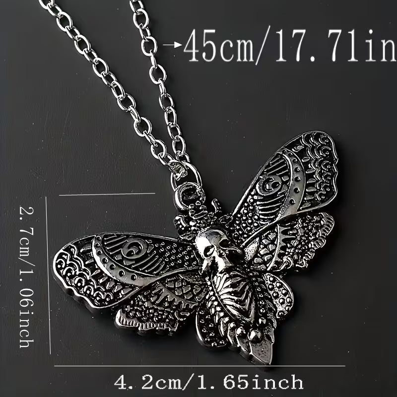 Skull Moth Necklace